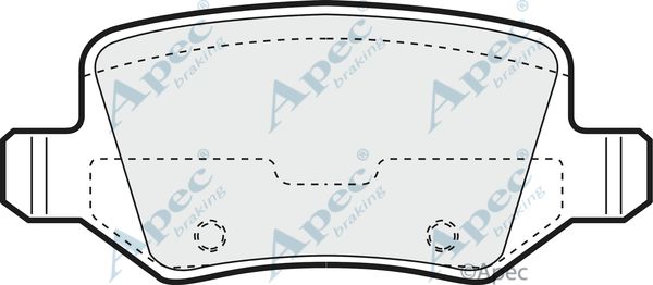 APEC BRAKING Комплект тормозных колодок, дисковый тормоз PAD1214
